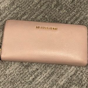 Michael Kors large pink wallet